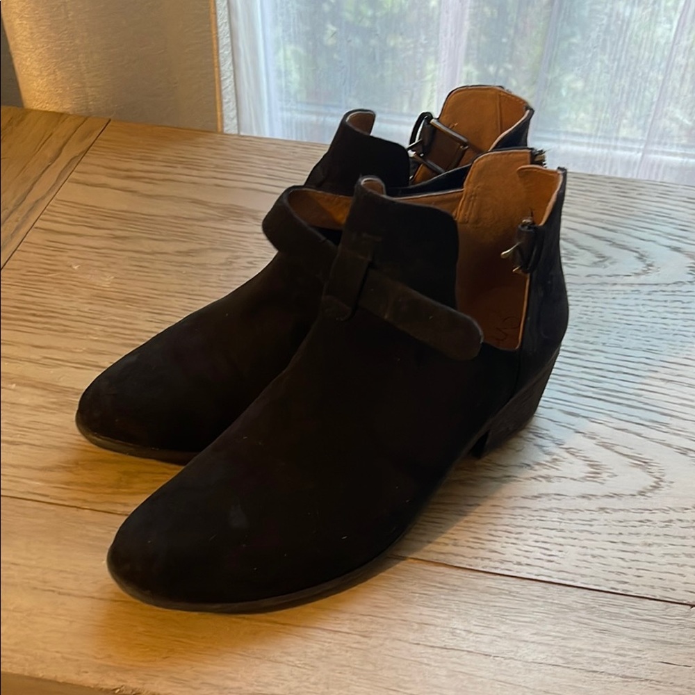 Abound Black Ankle Booties with Modern Buckle Straps